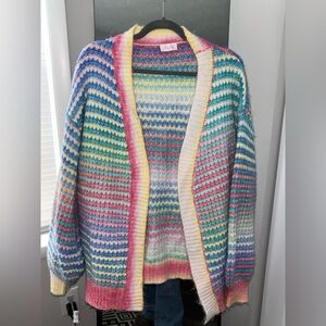 Pink Lily Rainbow Cardigan